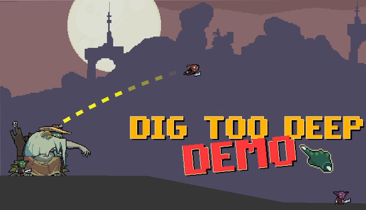 Dig Too Deep - A troll throwing goblins at enemies